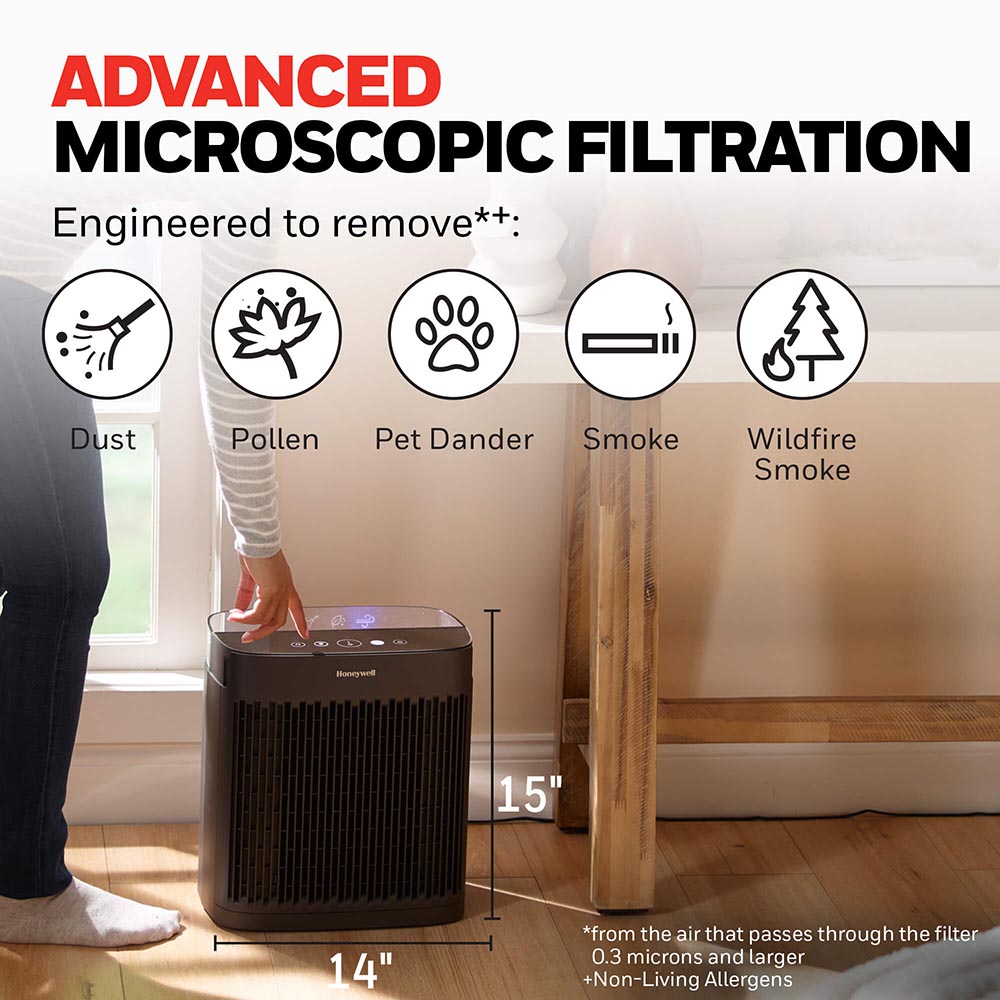 Honeywell Allergen Plus HEPA Air Purifier - Black, HPA5100B - Image 3