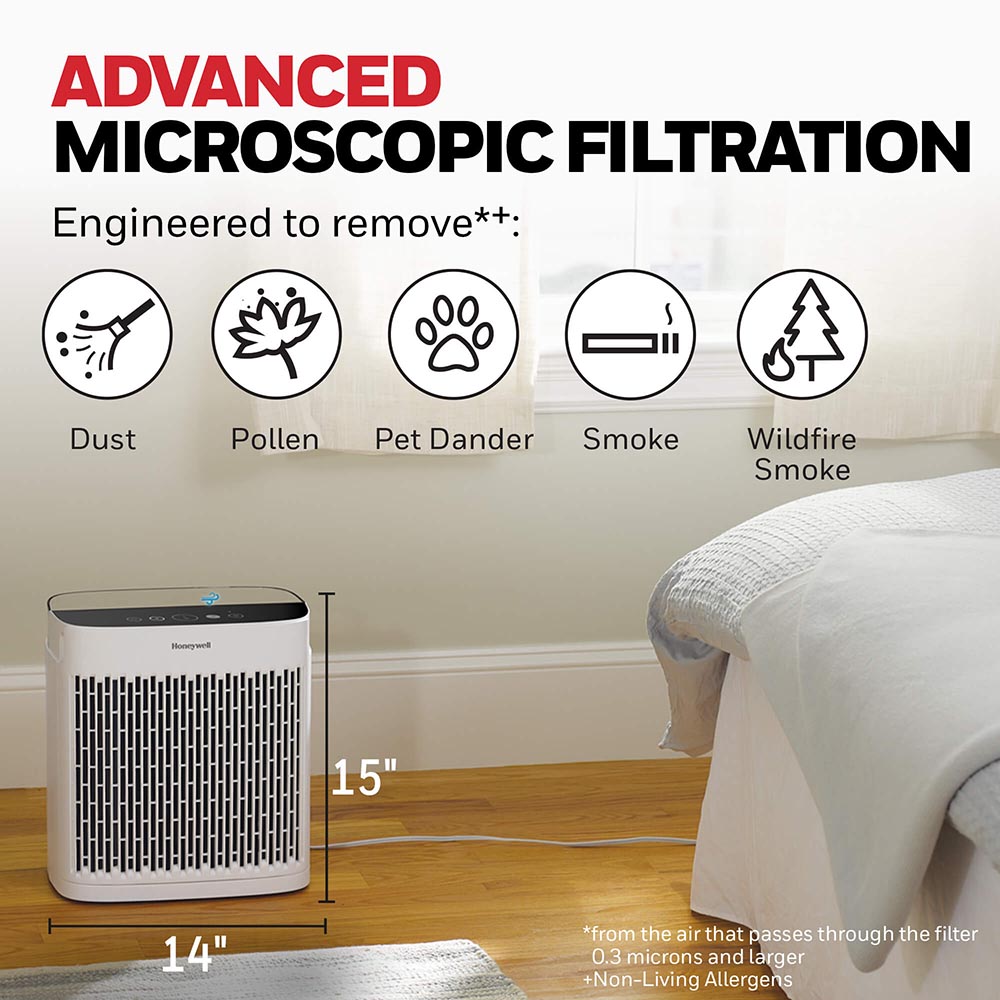Honeywell Allergen Plus HEPA Air Purifier - White, HPA5100W - Image 3
