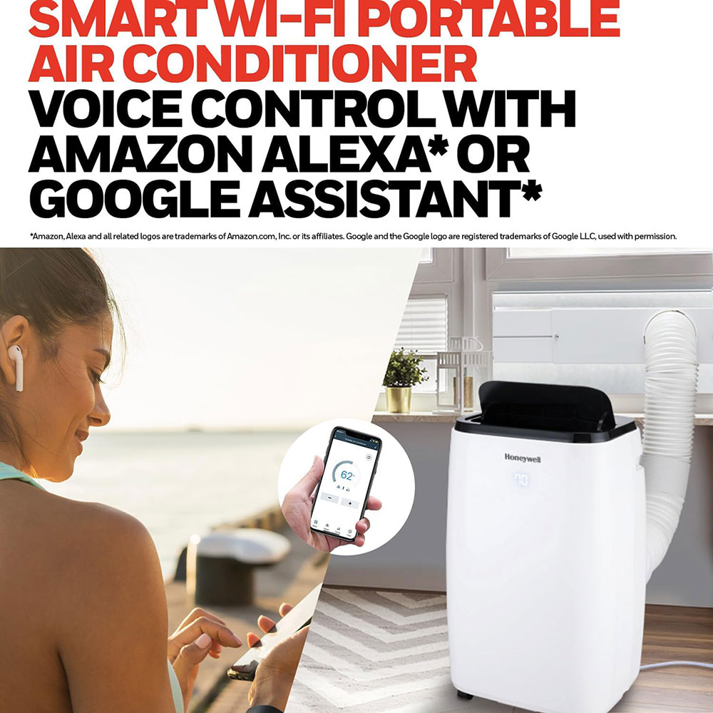 Honeywell 14,000 BTU Smart Portable Air Conditioner, Fan and Dehumidifier with WiFi and Google/Alexa Voice Control, HT4CESVWK0 - Image 2