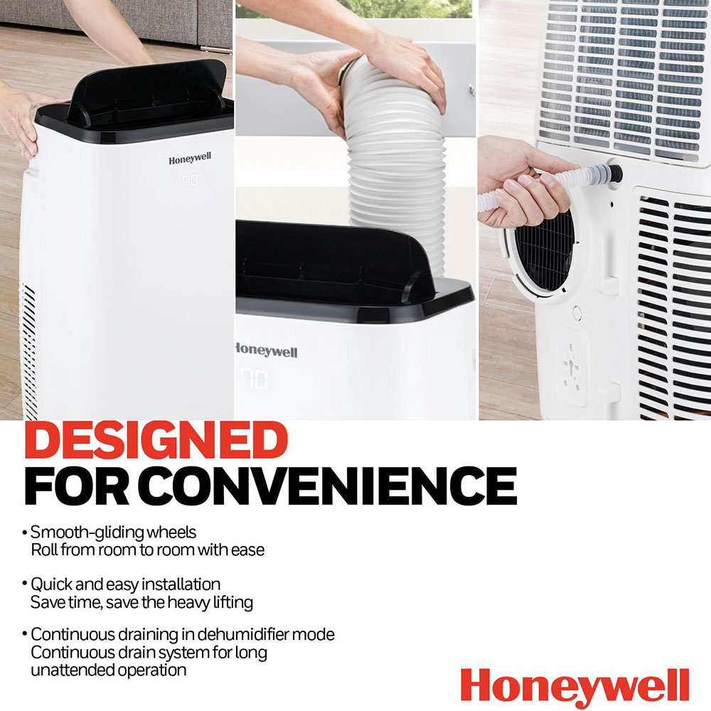 Honeywell 14,000 BTU Smart Portable Air Conditioner, Fan and Dehumidifier with WiFi and Google/Alexa Voice Control, HT4CESVWK0 - Image 4