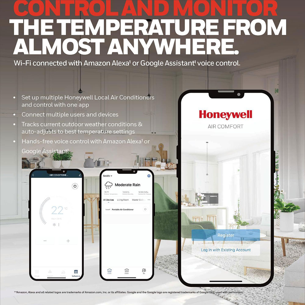 Honeywell 14,000 BTU Smart Portable Air Conditioner, Fan and Dehumidifier with WiFi and Google/Alexa Voice Control, HT4CESVWK0 - Image 6