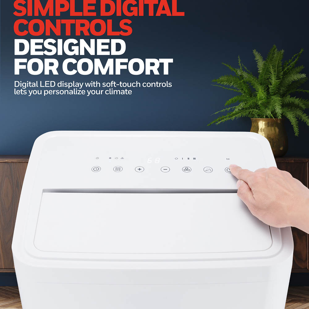 Honeywell 14,500 BTU Dual Hose Portable Air Conditioner with Dehumidifier and Fan, White, HW4CEDAWW0 - Image 2