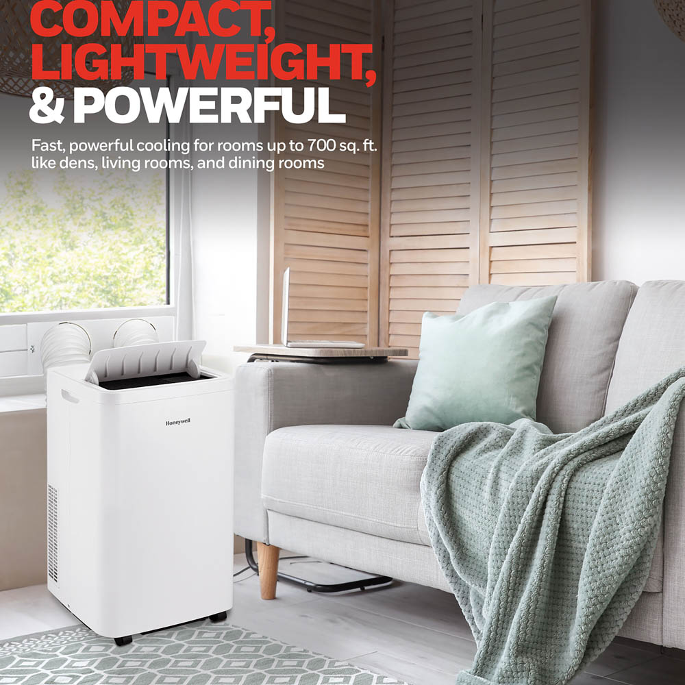 Honeywell 14,500 BTU Dual Hose Portable Air Conditioner with Dehumidifier and Fan, White, HW4CEDAWW0 - Image 6