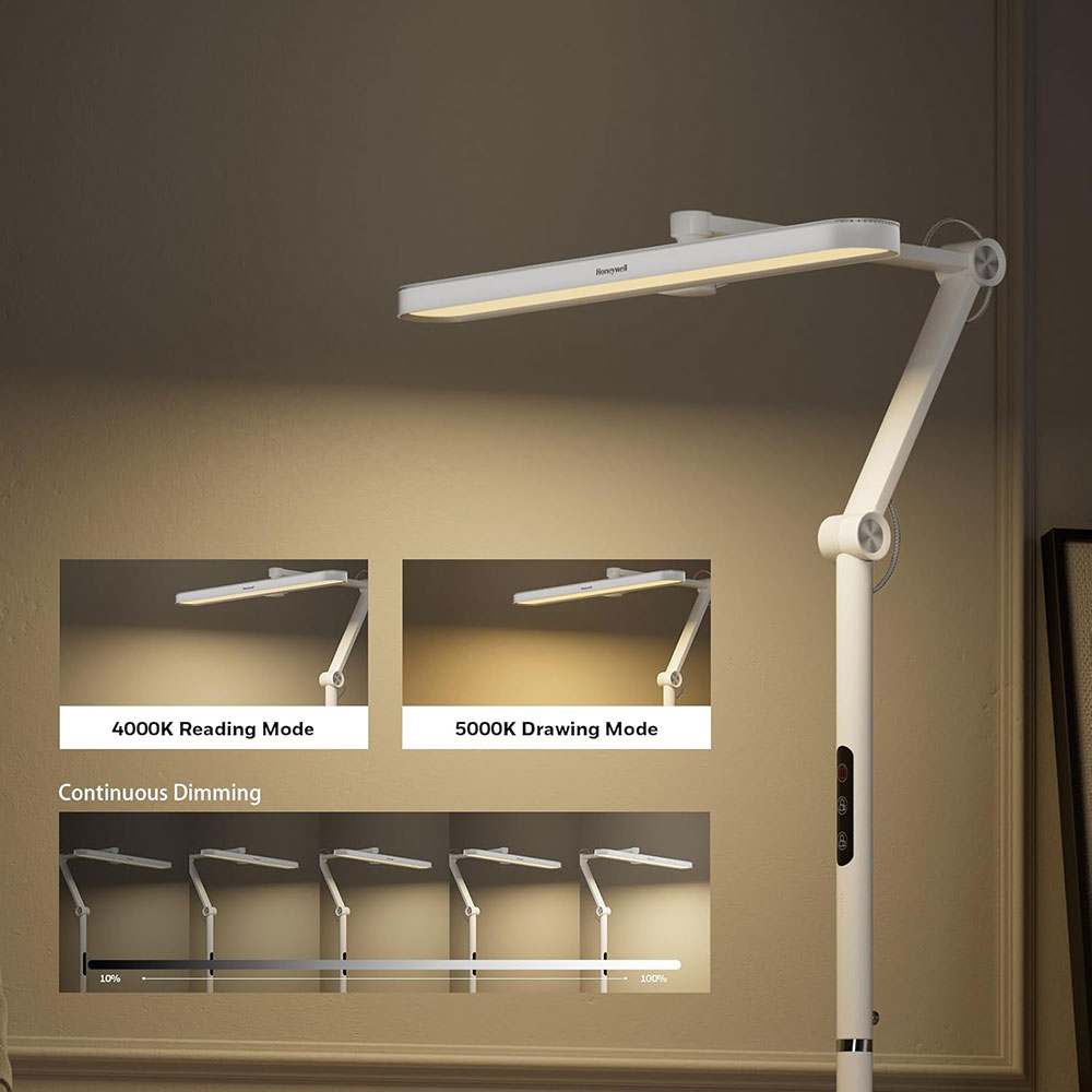 Honeywell Dimmable LED Floor Lamp with Sunturalux Technology and Dual Adjustable Arms - HWL-05D01 - Image 2