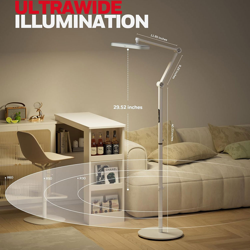 Honeywell Dimmable LED Floor Lamp with Sunturalux Technology and Dual Adjustable Arms - HWL-05D01 - Image 3