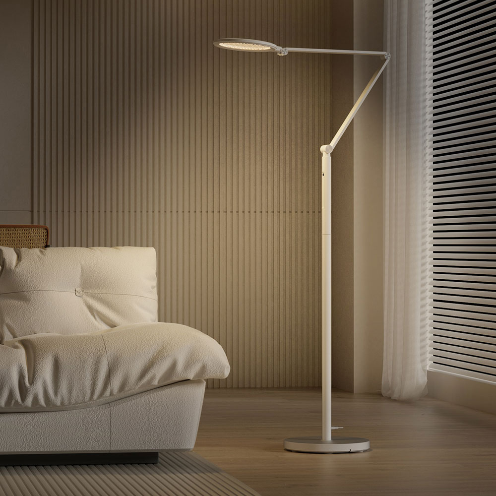 Honeywell Modern Adjustable Floor Lamp with Remote and Eye Protection, 2700k-5700k Color Temperature and 5 Brightness Levels, White - HWL-F01WT - Image 7