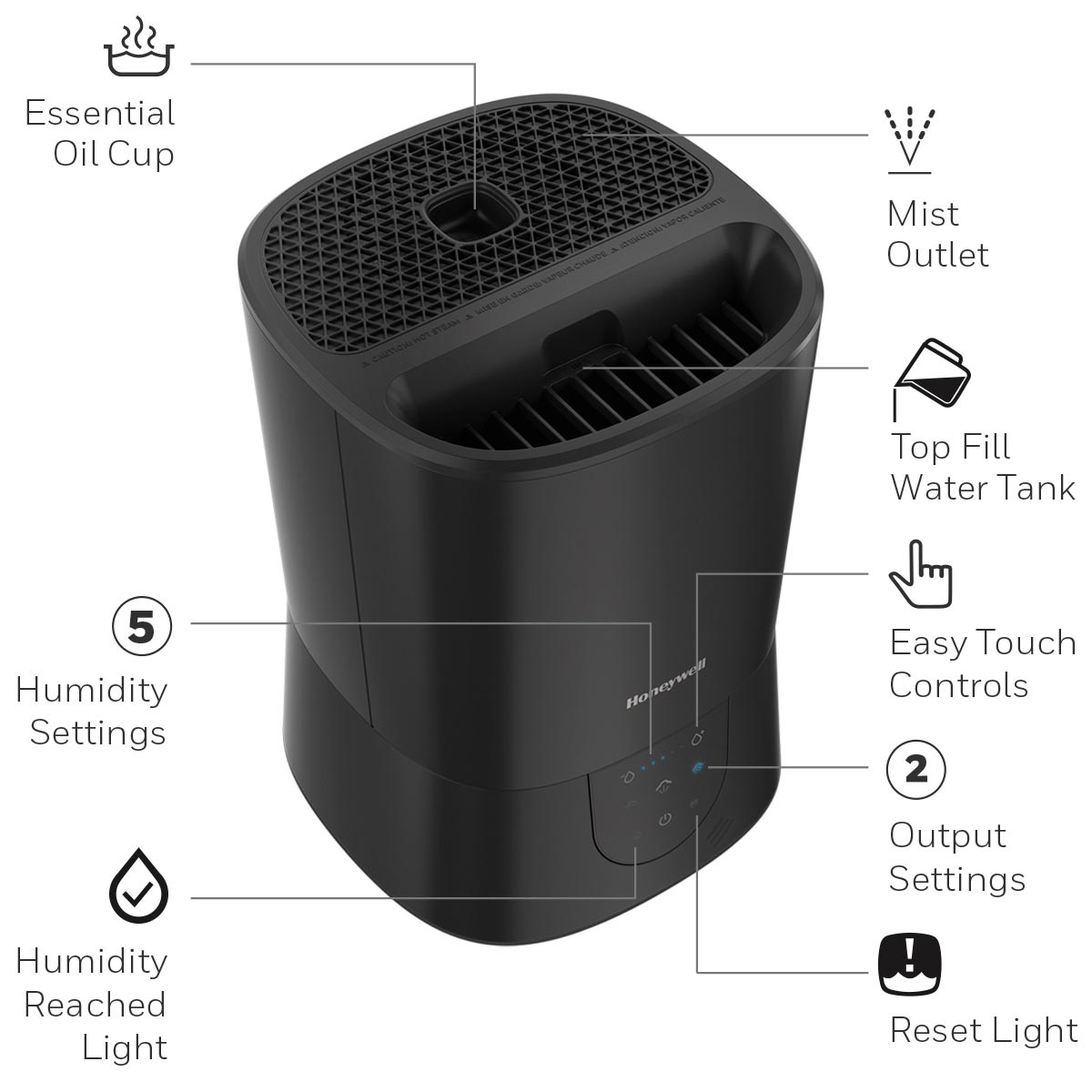 Honeywell Easy To Care Warm Mist Humidifier, HWM445B - Image 6