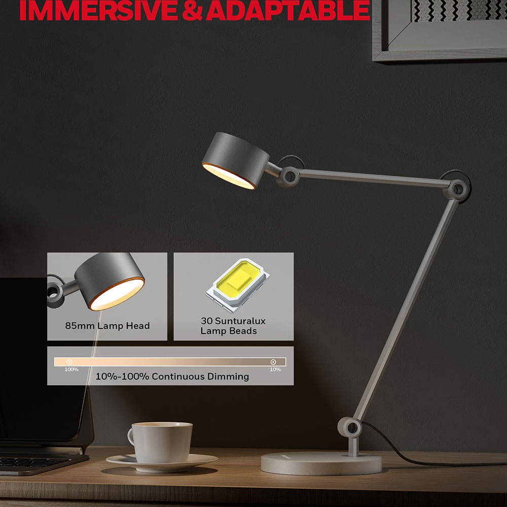 Honeywell LED Adjustable Metal Desk Lamp with Touch Controls and Eye Protection - HWT-01A - Image 4