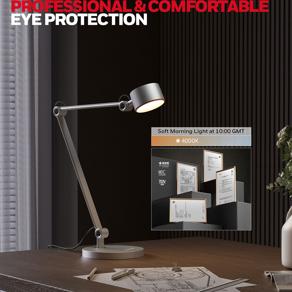 Honeywell LED Adjustable Metal Desk Lamp with Touch Controls and Eye Protection - HWT-01A - Image 5