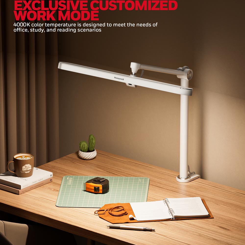 Honeywell LED Desk Lamp with Clamp and Sunturalux Eye Caring Natural Light, 05B02 - Image 2