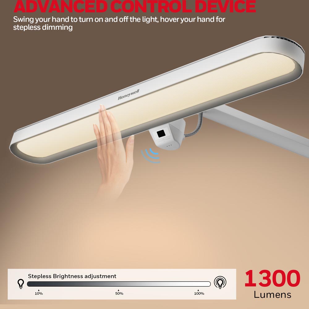 Honeywell LED Desk Lamp with Clamp and Sunturalux Eye Caring Natural Light, 05B02 - Image 3