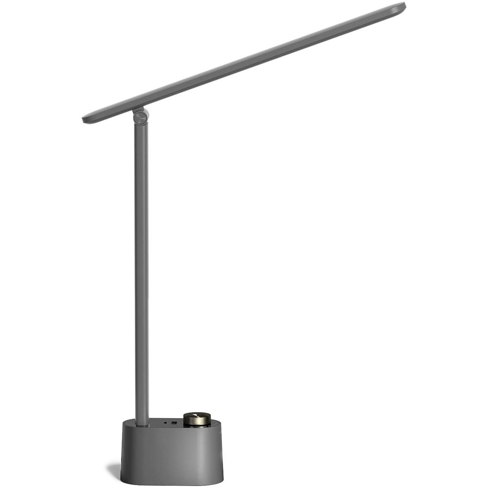 Honeywell Foldable Modern Office Table Lamp with USB A+C Charging Port and Eye Protection, Gray - HWT-H01G