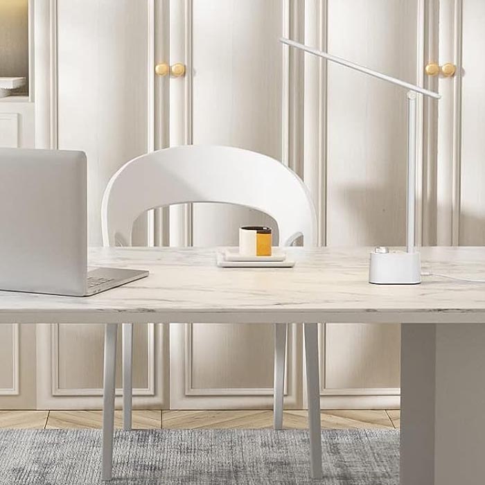 Honeywell Foldable Modern Desk Lamp with USB A+C Charging Port and Eye Protection, White - HWT-H01W - Image 6