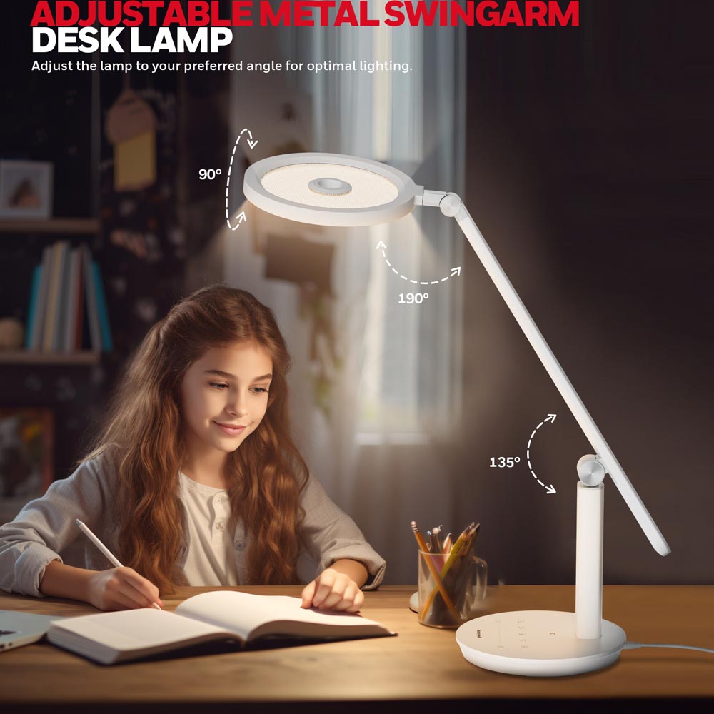 Honeywell H6 Desk Lamp with Touch Controls, White - Image 6
