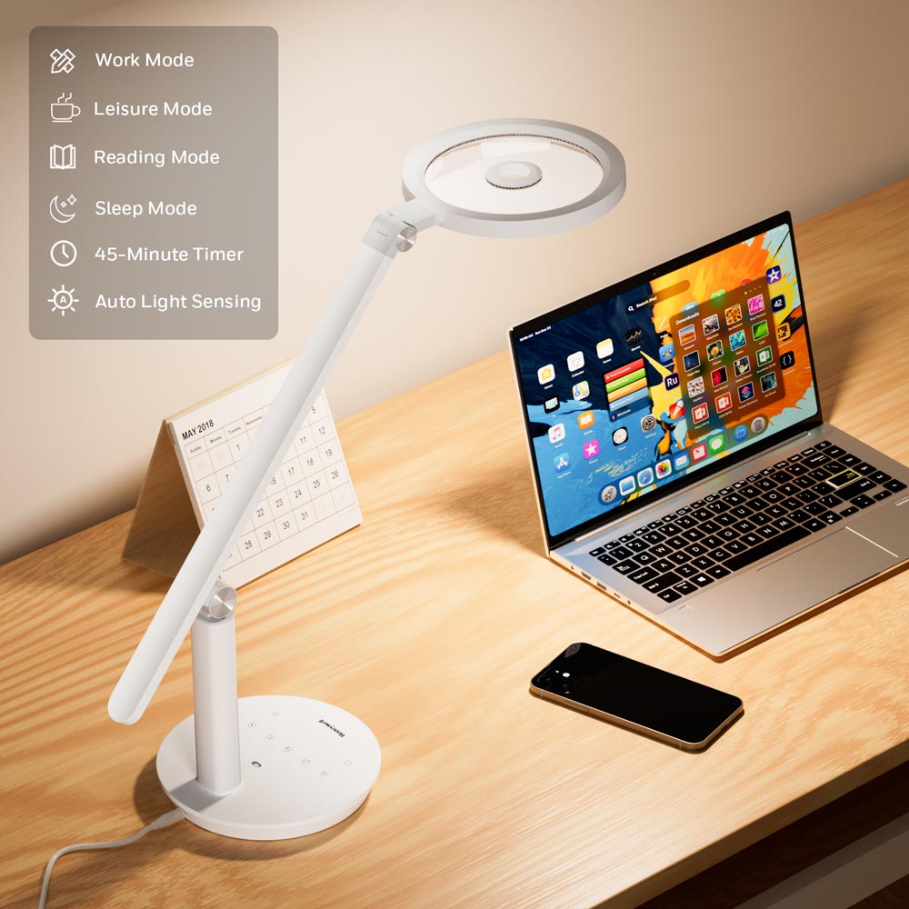 Honeywell H6 Desk Lamp with Touch Controls, White - Image 7