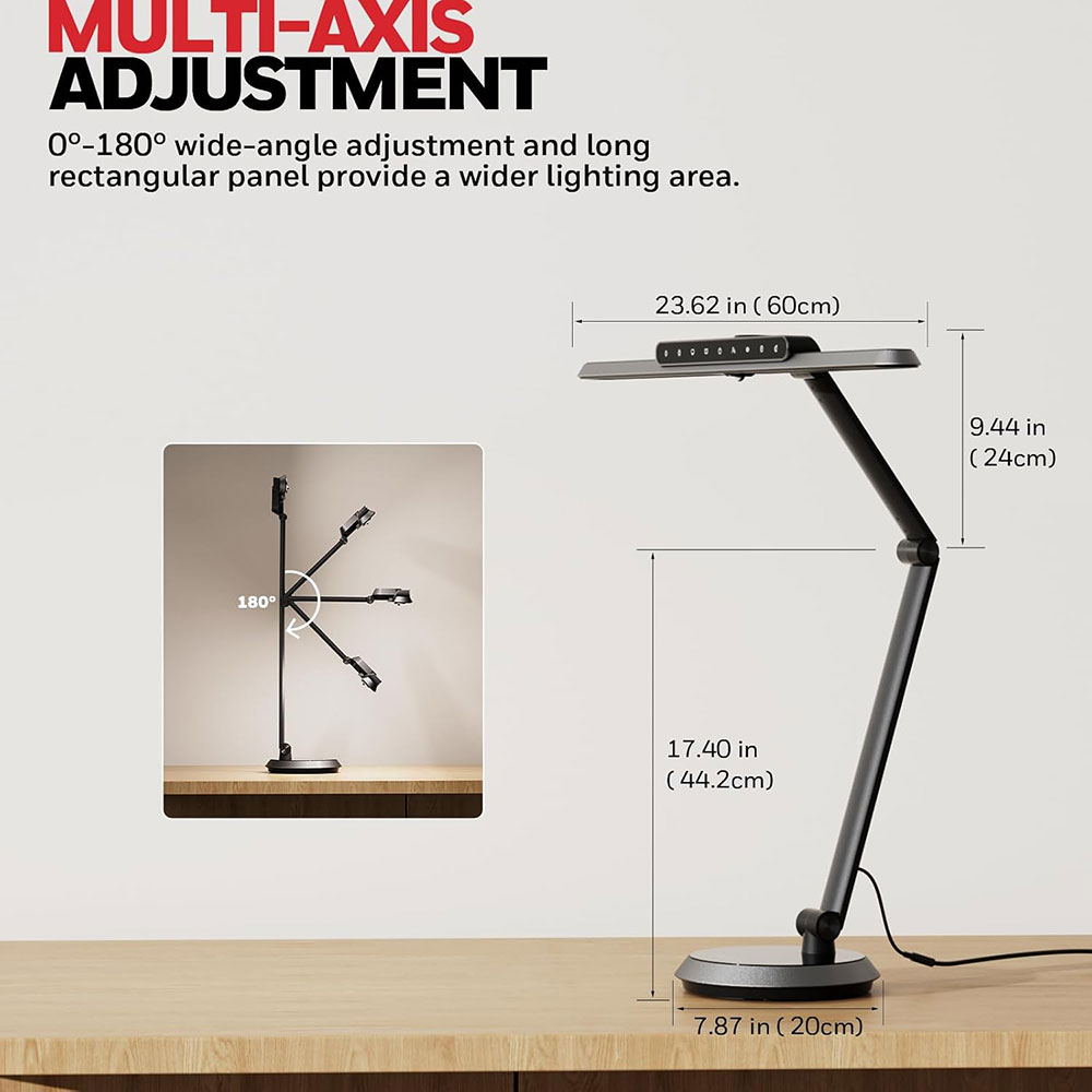 Honeywell Smart Motion Sensing Desk Lamp with Adjustable Arm and Touch Controls - HWT-H9 - Image 3