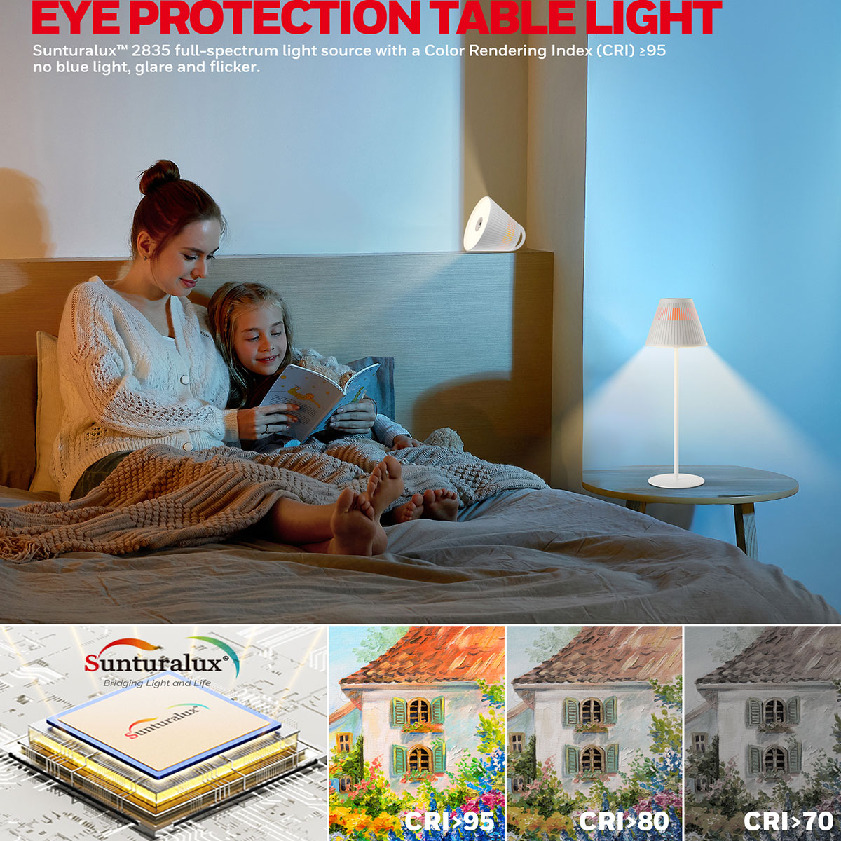 Honeywell Rechargeable Cordless Table Lamps with a Portable Design, Color Changing and Touch Controls, White 2-Pack HWT-M1W - Image 6