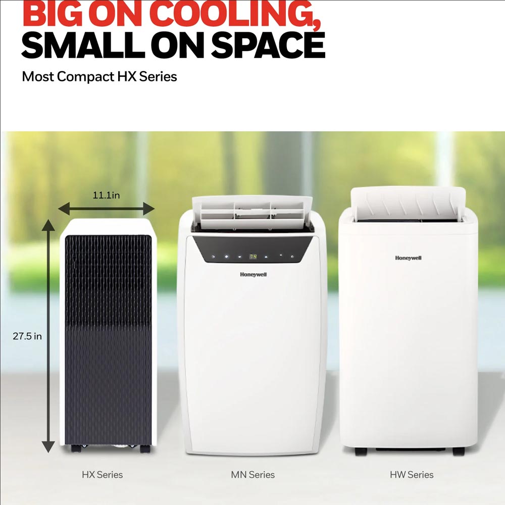 Honeywell 10,000 BTU Slim and Smart WiFi Portable Air Conditioner with Fan, Dehumidifier, and Alexa/Google Home Voice Control, HX4CESVWG0 - Image 9