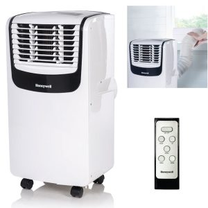 Honeywell 9,000 BTU Compact Portable Air Conditioner, Dehumidifier and Fan, White and Black, MO08CESWK6