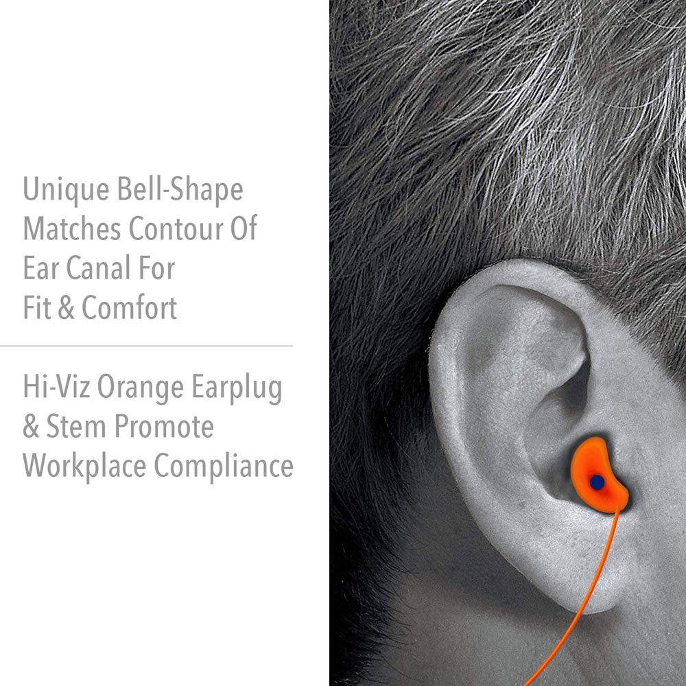 Howard Leight by Honeywell Quiet Orange Corded Reusable Earplugs, 1000 Pairs - Image 5