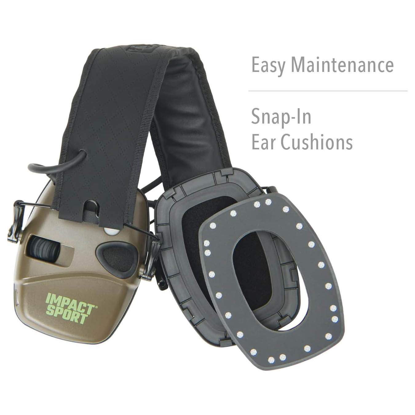 Howard Leight Impact Sport Shooting Earmuff with Bluetooth, Hunter Green - R-02548 - Image 5