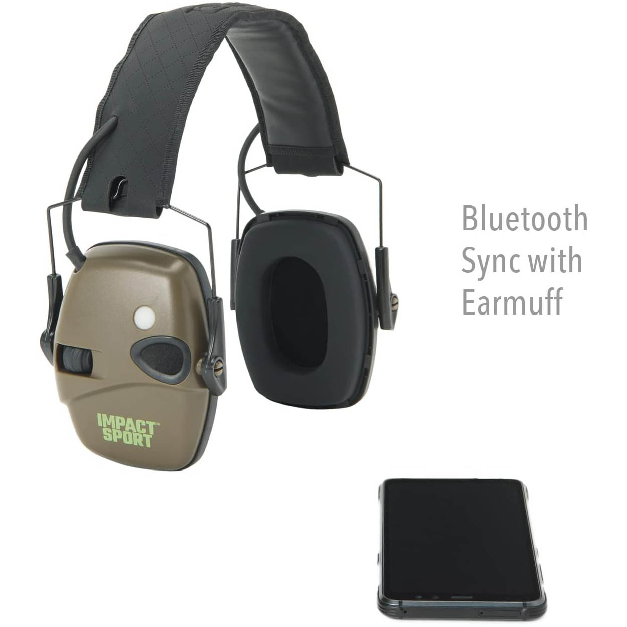 Howard Leight Impact Sport Shooting Earmuff with Bluetooth, Hunter Green - R-02548 - Image 6