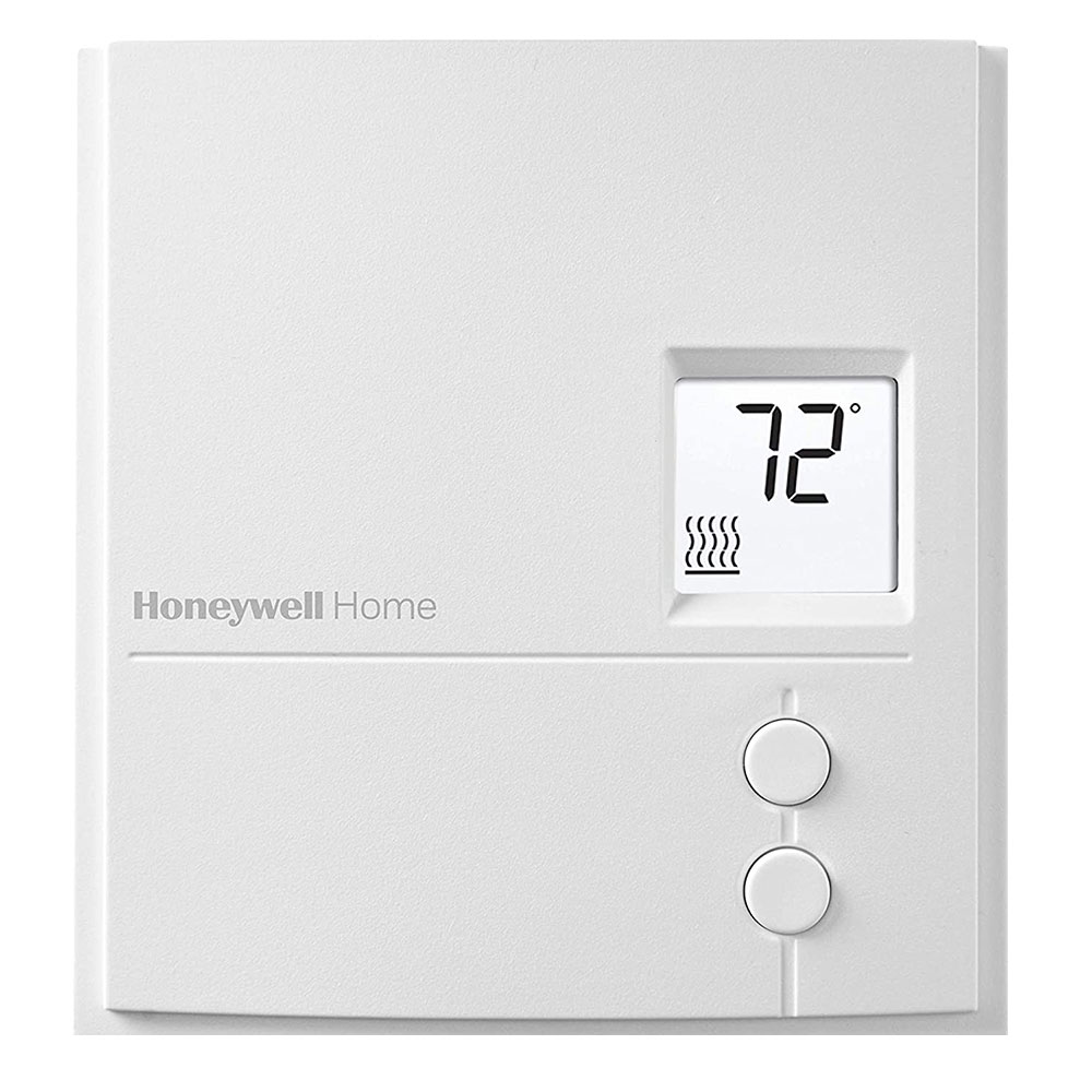 Honeywell Home RLV3150A Digital Non-Programmable Line Volt Thermostat for Electric Baseboard Heaters