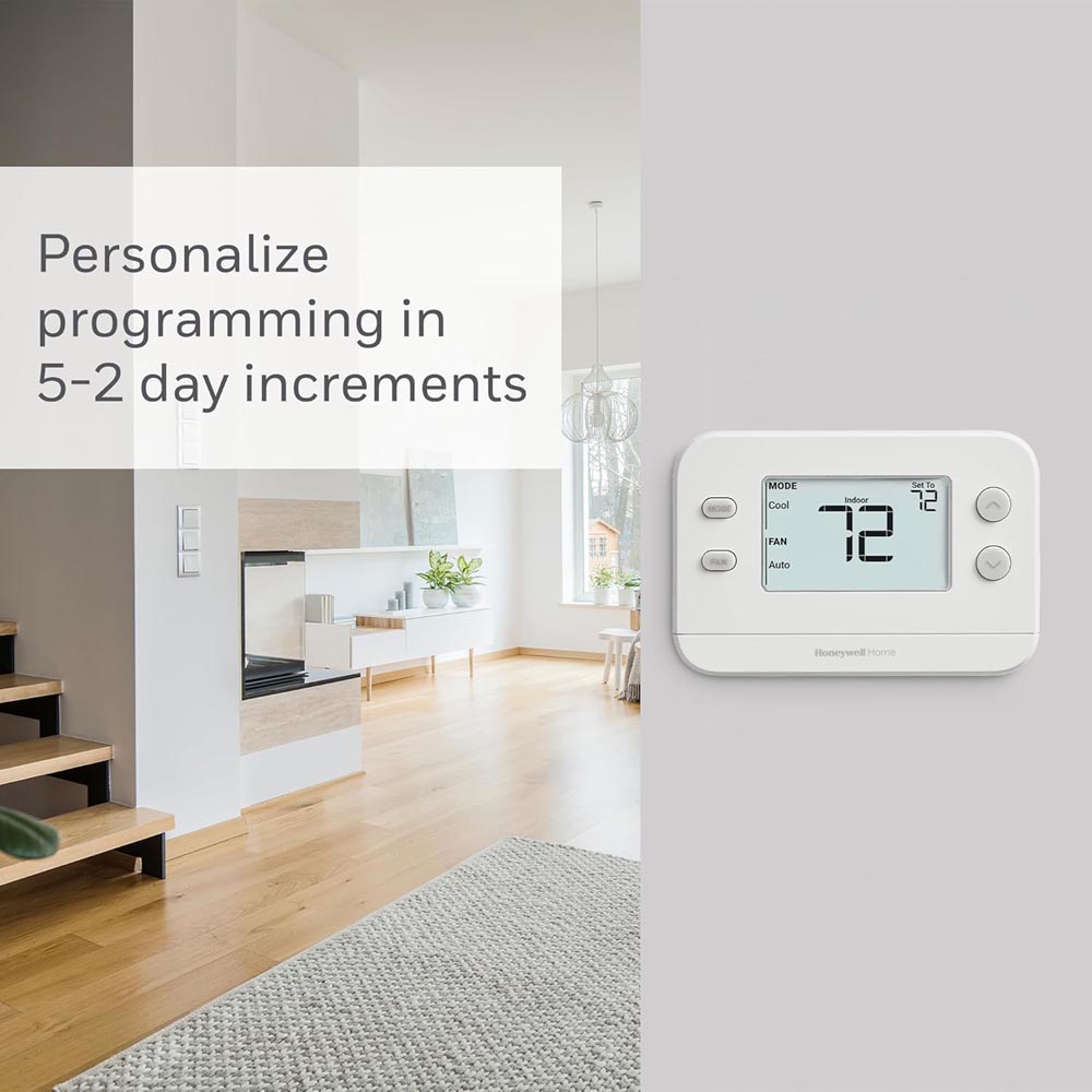 Honeywell Home X2P Programmable Thermostat, 5-2 Day Schedule for Heating and Cooling Systems - Image 3