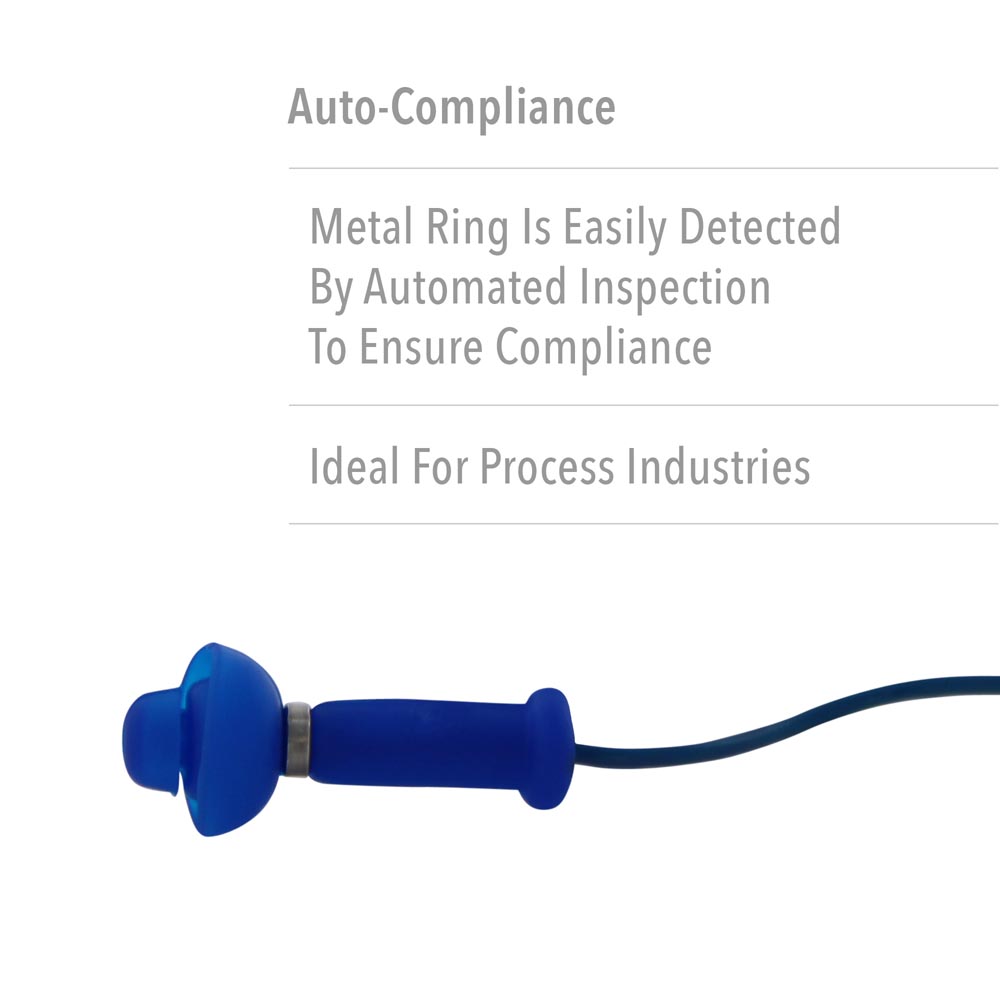 Honeywell Howard Leight SmartFit Tapered TPE Steel Corded Earplugs (100 Pack) - Image 3