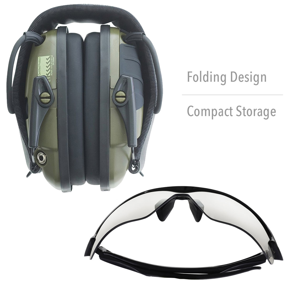 Howard Leight Electronic Ear Protection for Shooting with Safety Glasses Bundle - Image 3
