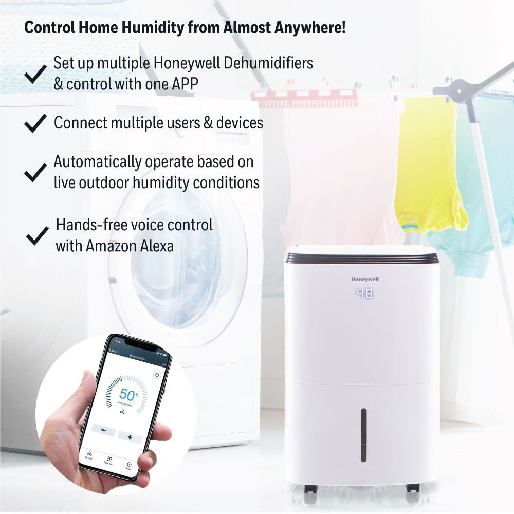 Honeywell TP50AWKNR 50-Pint Smart Dehumidifier with Alexa Voice Control - Image 8