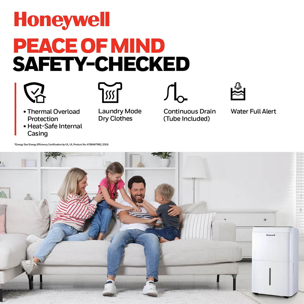 Honeywell TPFIT25AWK 25 Pint Smart Wi-Fi Portable Dehumidifier with Alexa Voice Control - Image 8