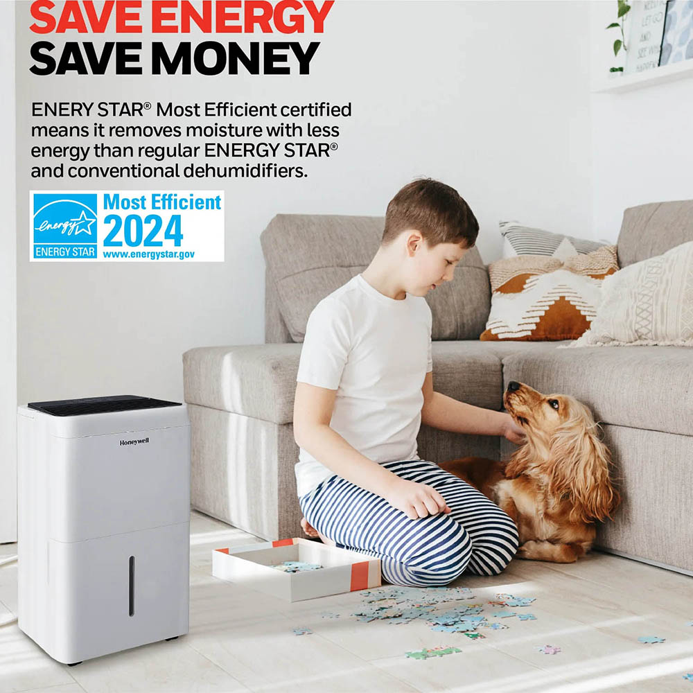 Honeywell TPFIT25AWK 25 Pint Smart Wi-Fi Portable Dehumidifier with Alexa Voice Control - Image 9