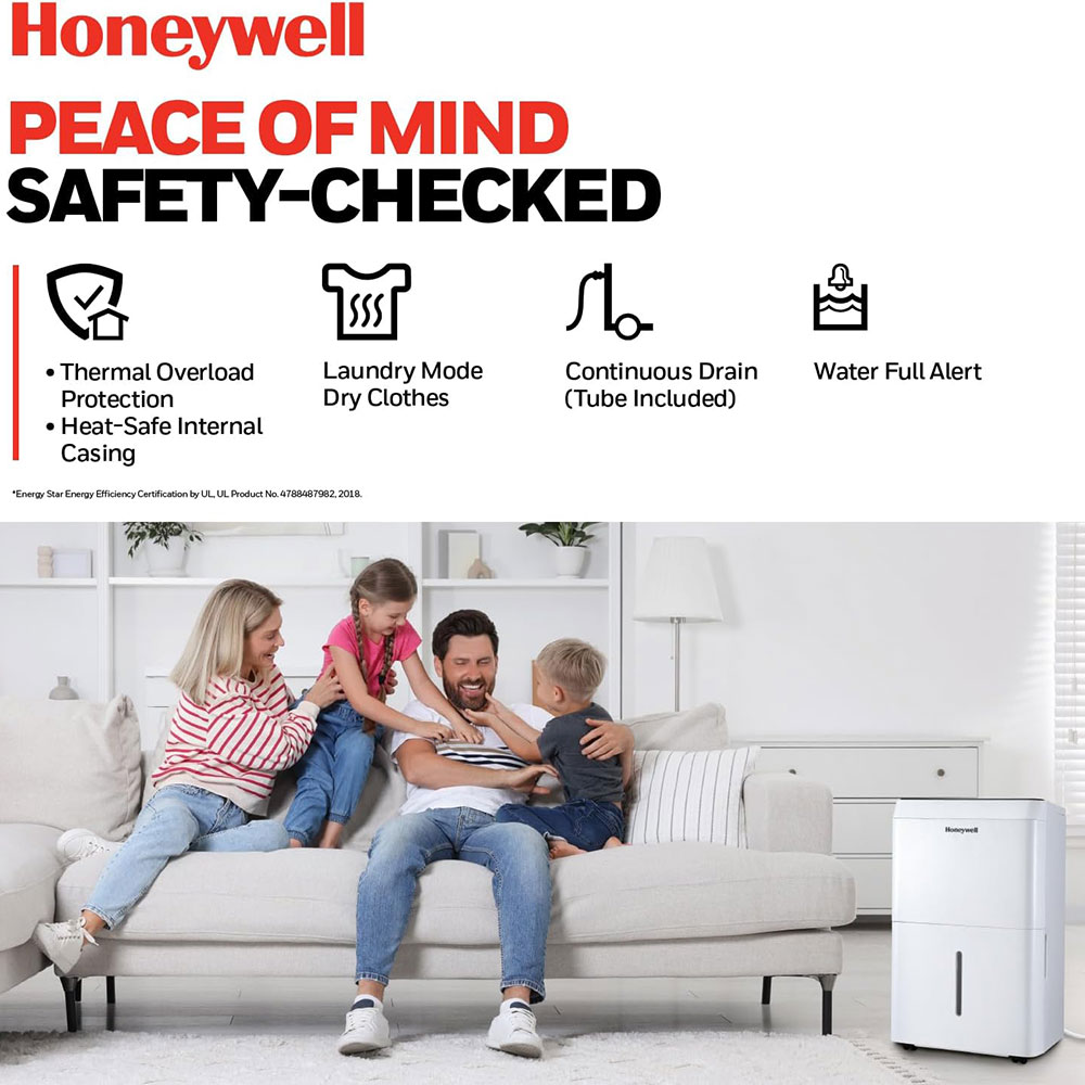 Honeywell TPFIT32AWK 32 Pint Smart Portable Dehumidifier with Alexa Voice Control - Image 8
