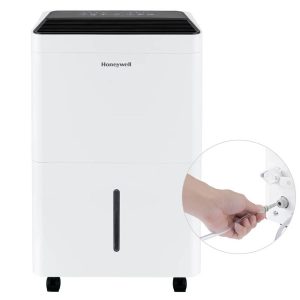 Honeywell TPFIT50APWK 50 Pint Smart Wi-Fi Portable Dehumidifier with Alexa Voice Control and Auto-Drain Pump
