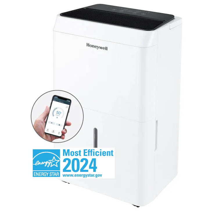 Honeywell TPFIT50APWK 50 Pint Smart Wi-Fi Portable Dehumidifier with Alexa Voice Control and Auto-Drain Pump - Image 5