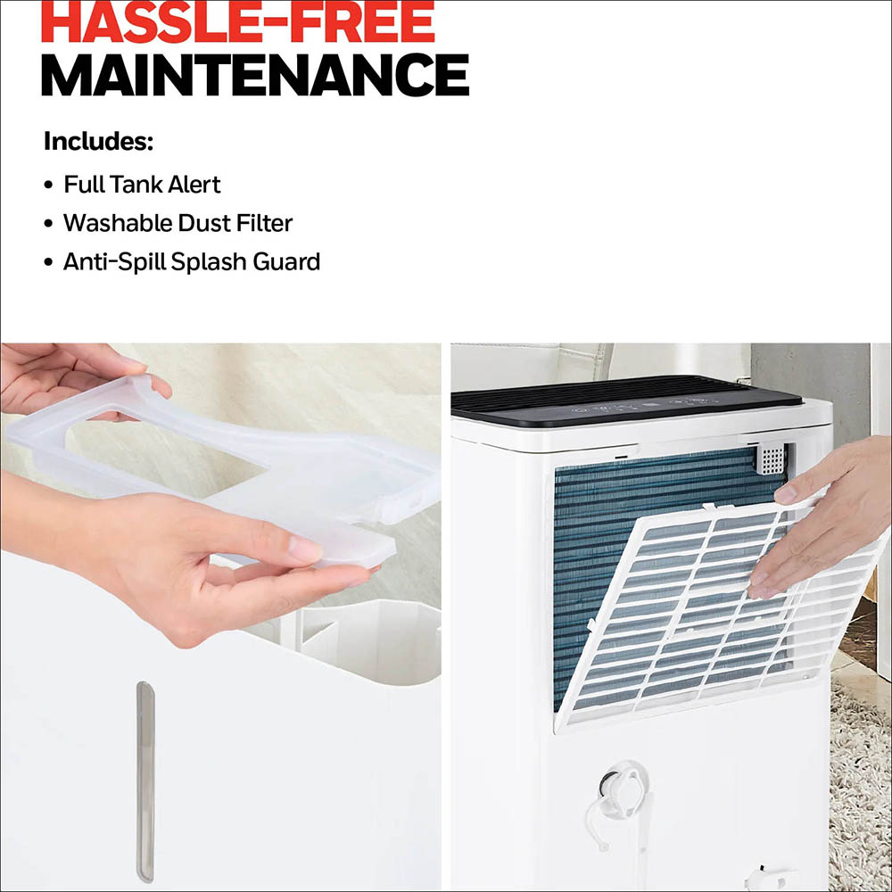 Honeywell TPFIT50APWK 50 Pint Smart Wi-Fi Portable Dehumidifier with Alexa Voice Control and Auto-Drain Pump - Image 8