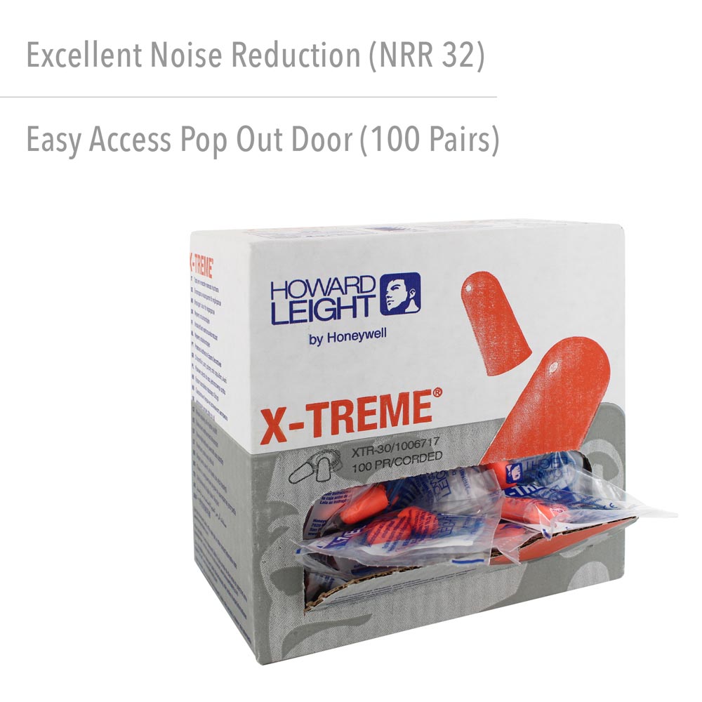 Honeywell Howard Leight X-Treme Corded Foam Ear Plugs, 1000 Pairs - Image 2